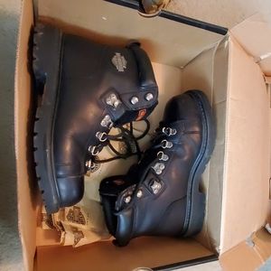 Steel toe work/motorcycle boots.